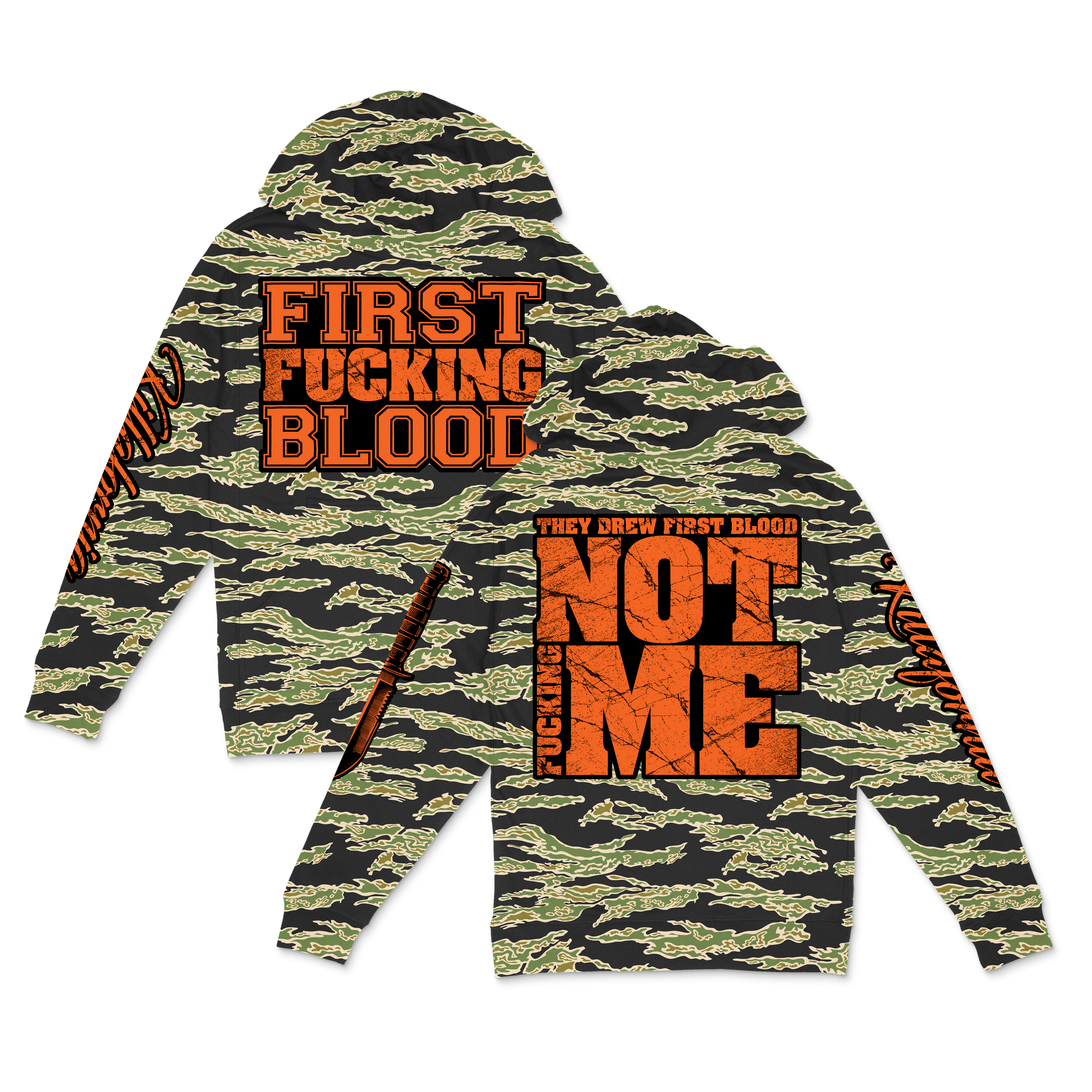 First Fucking Blood Camo Hoodie