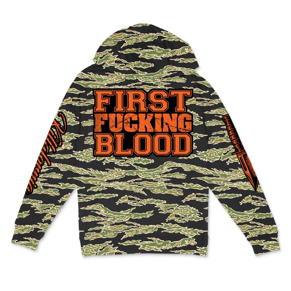 First Fucking Blood Camo Hoodie