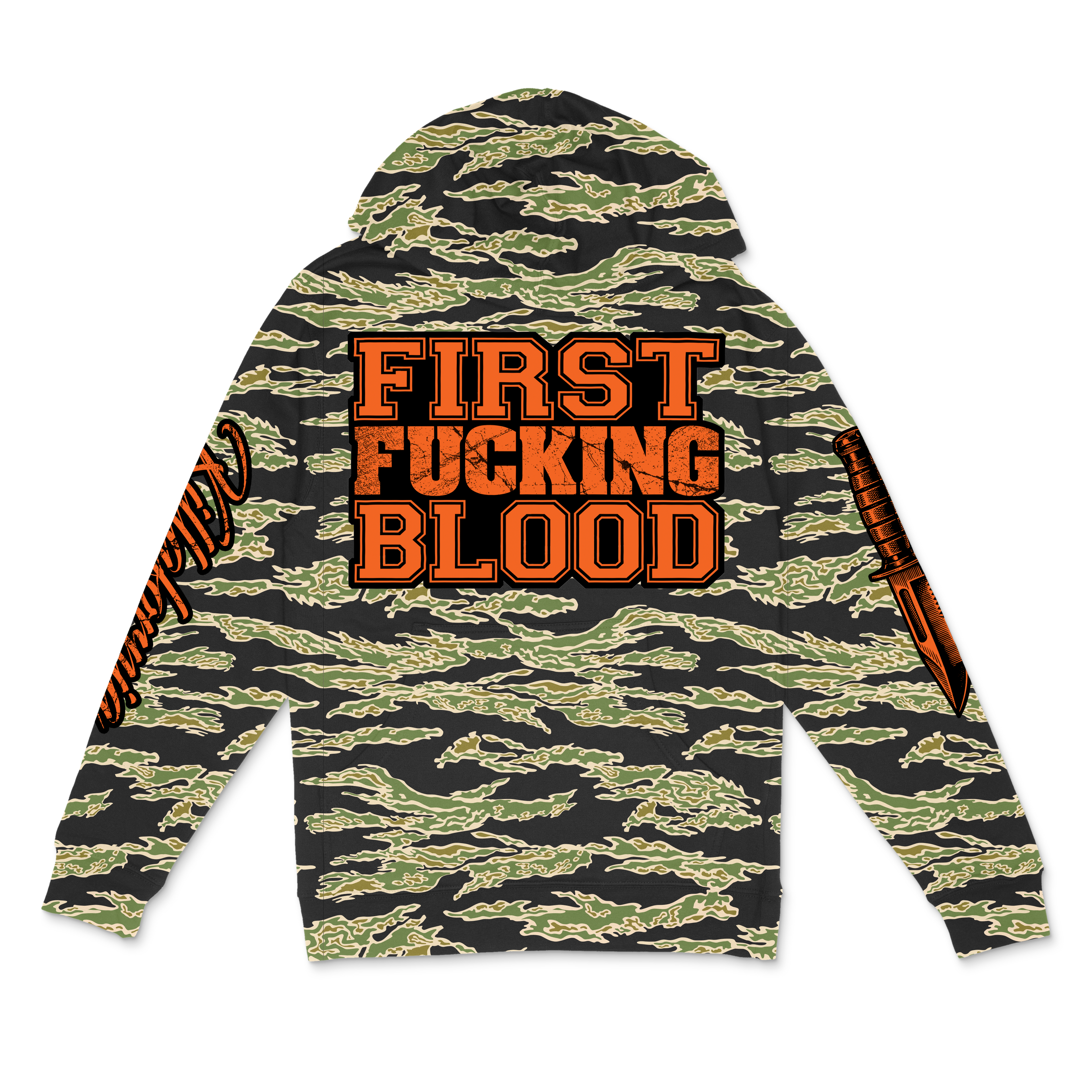 First Fucking Blood Camo Hoodie